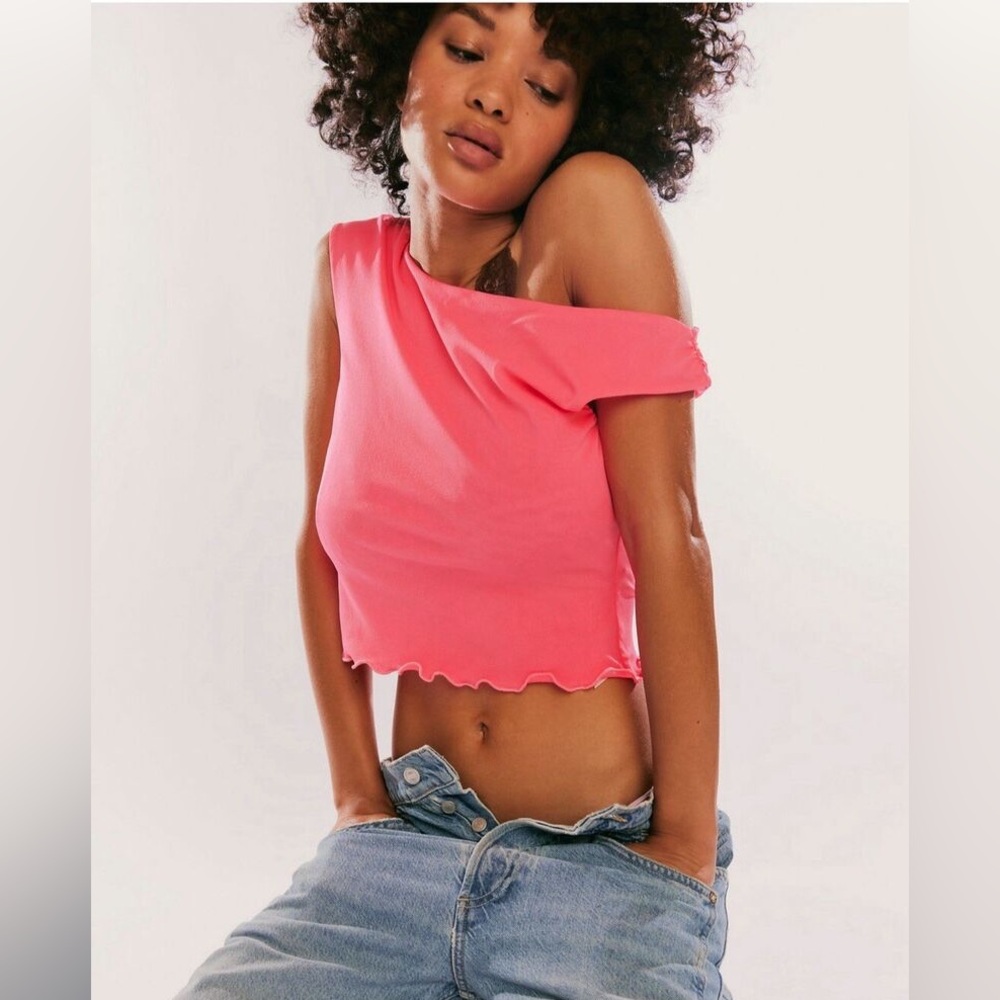 Free People Intimately Juicy Pop Off Shoulder Top - Size Small